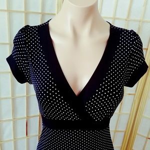 Retro Vibes black polka dot dress💋